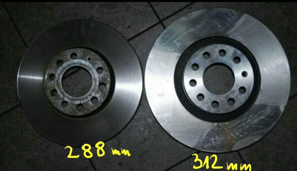 SWAP Jarzma przod 312 mm tyl 286 mm AUDI A3 8P LEON II 1P GOLF 5 V 741