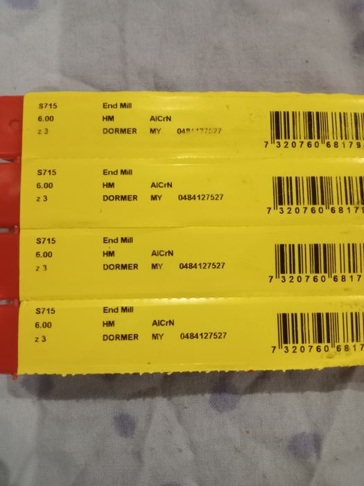 Фреза s715 dormer 6 в наличи 4 штуки продажа все сразу цена за 4 штук