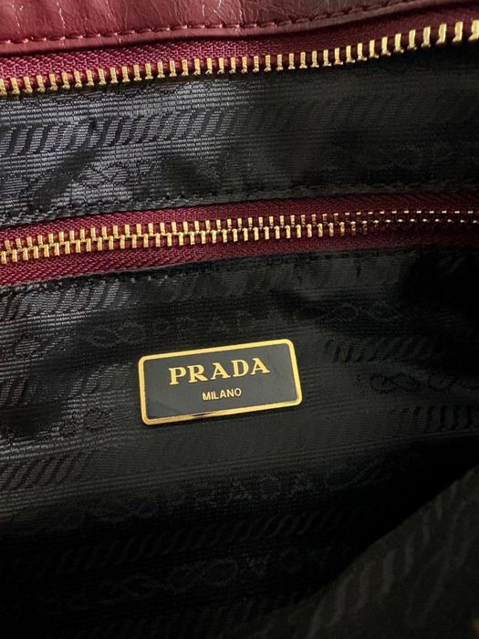 АКЦІЯ!!!ЗАЛИШИЛОСЬ 2 /Шкіряна Сумка Prada Medium Leather Burgundy
