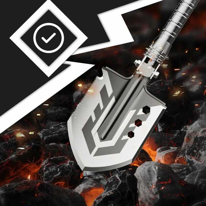 Saperka Wielofunkycja Składana Wojskowa Multitool Polowa Noż 6w1