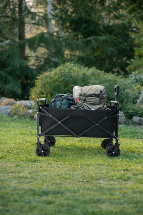 Wózek turystyczny składany | czarny | do 80 kg