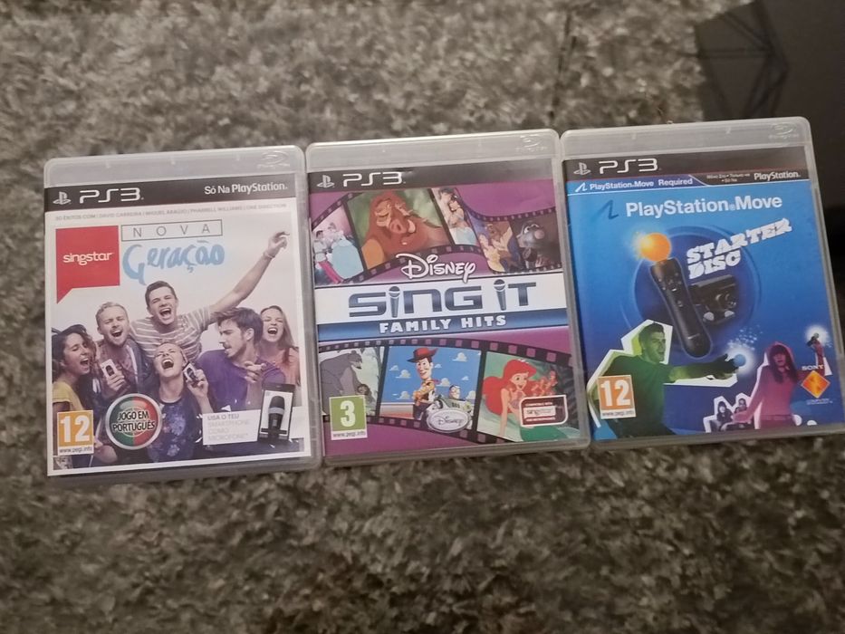 Ps3 + comandos PS Move + 4 microfones + 5 comandos64586274286978124