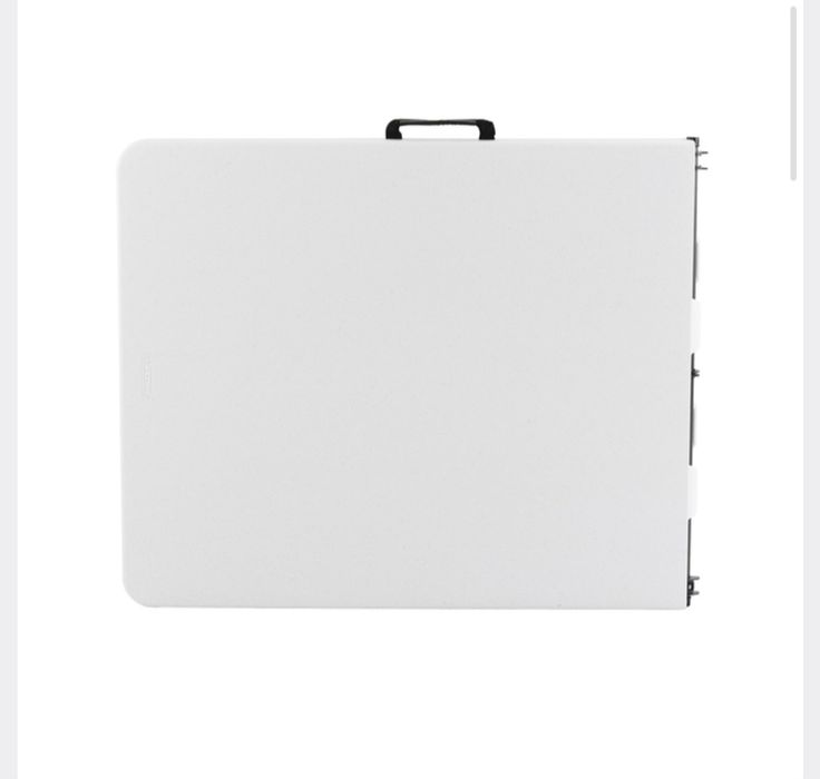 Mesa de Jardim Portátil e Dobrável em Resina 73,7x183x76,2cm Branca