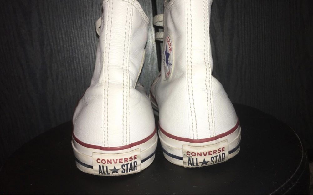 All Star Converse Chuck Taylor skórzane białe