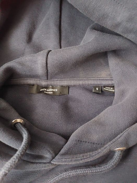 Bluza z kapturem Jack & Jones Premium rozm. S navy hoodie small logo