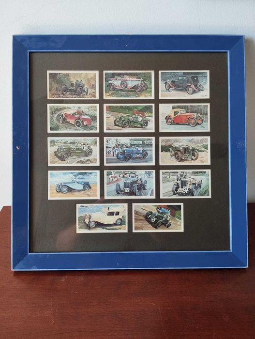 Quadros com Cartas Carros Antigos Emolduradas
