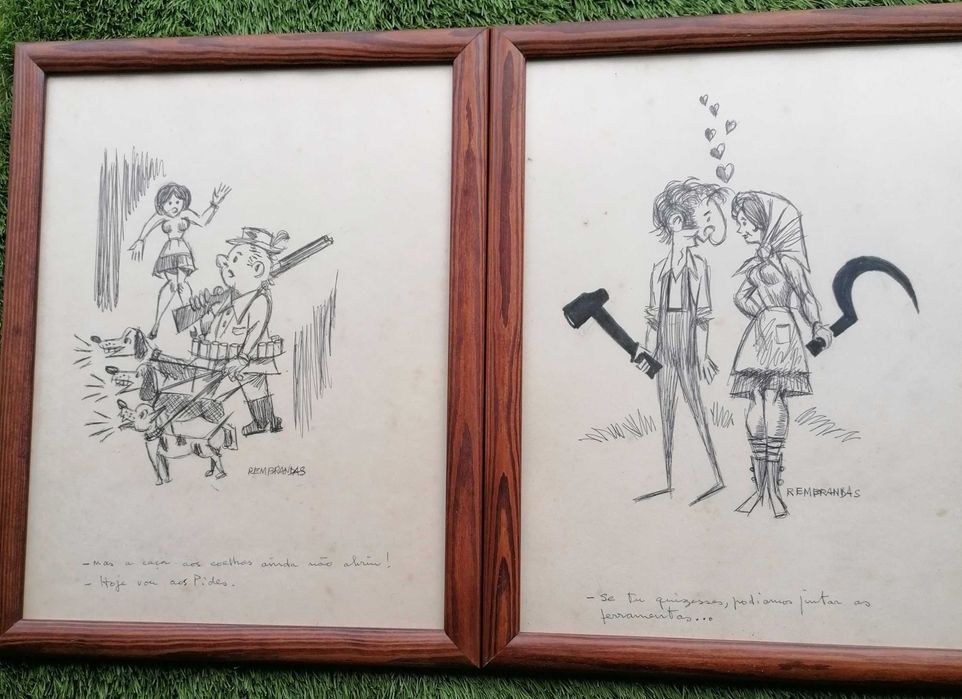 Quadros desenho de humor e sátira