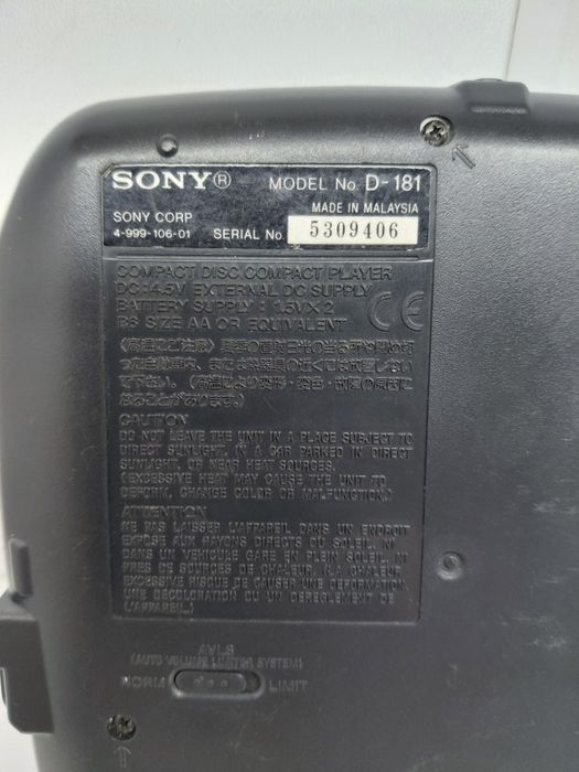 CD плеєр Sony discman D-181