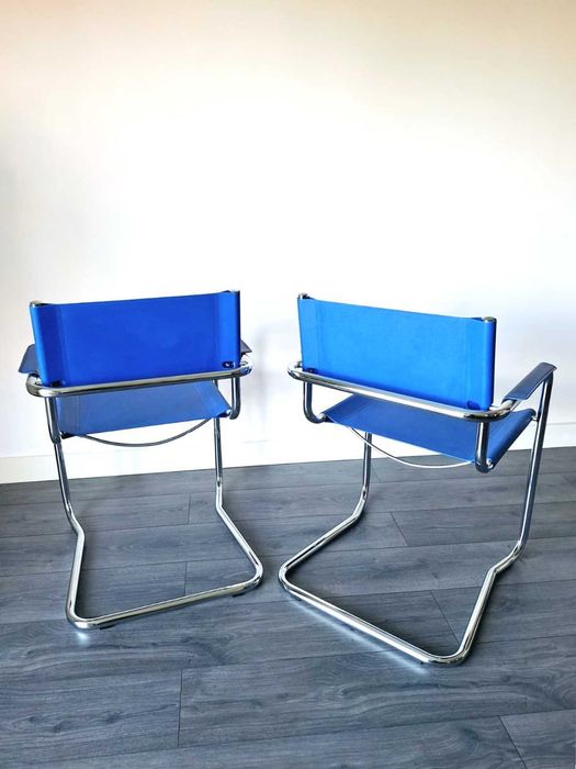 PAR DE CADEIRAS DE BRAÇOS CANTILEVER ESTILO BAUHAUS