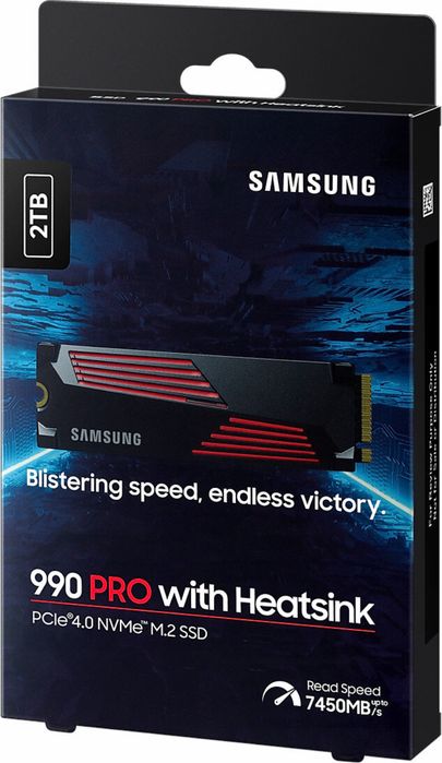 new ssd 2280 m2 nvme pcle 4 Samsung 990 pro Heatsink 2tb