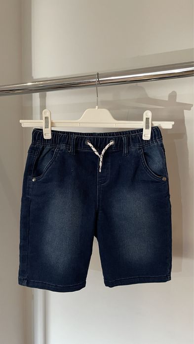 Spodenki jeansowe-dresowe rozmiar 140 granatowe