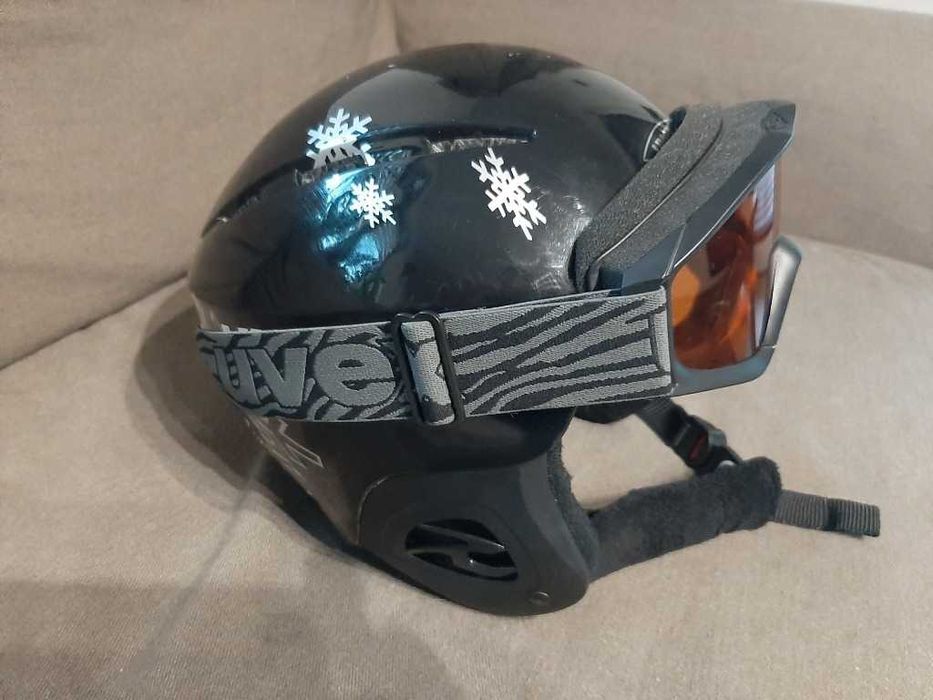 Kask UVEX plus gogle UVEX