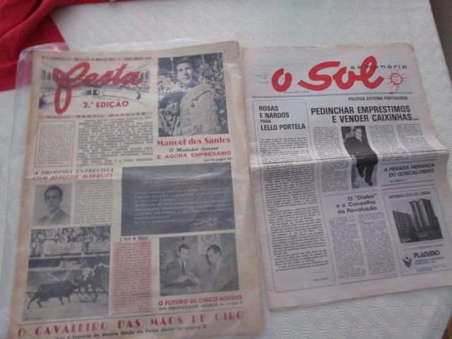 revistas e jornais numero um coleção  Sol touros etc