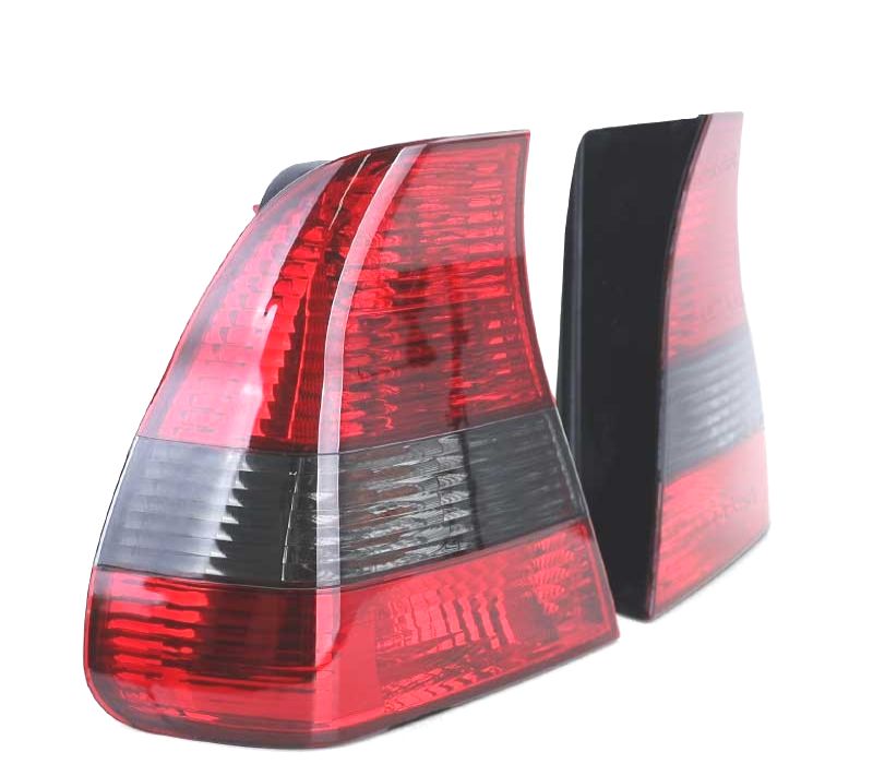 FAROLINS TRASEIROS BMW E46 COMPACT VERMELHO PRETO