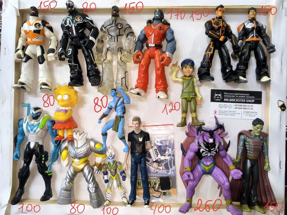 Фігурки рейнджеры фигурки скуби-ду хи-мен бен 10 годзилла атом гормиты