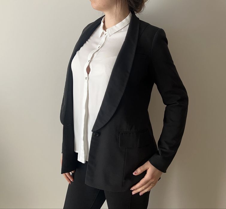 Czarna marynarka oversize jeden guzik 34 Cubus