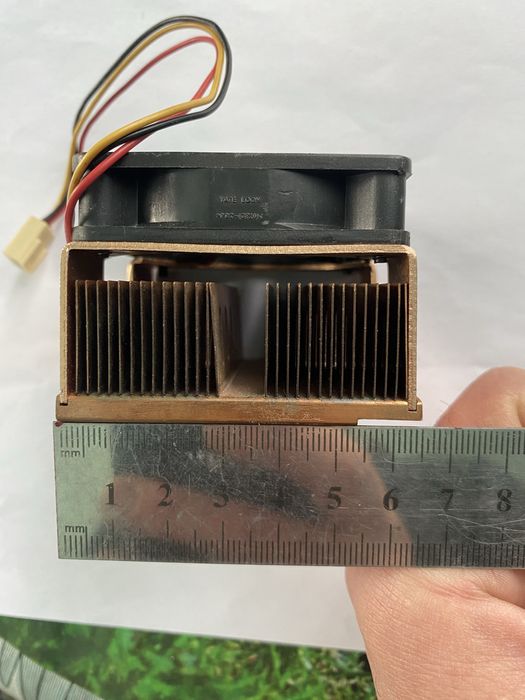 Радіатор мідний вентилятор 7*6,5