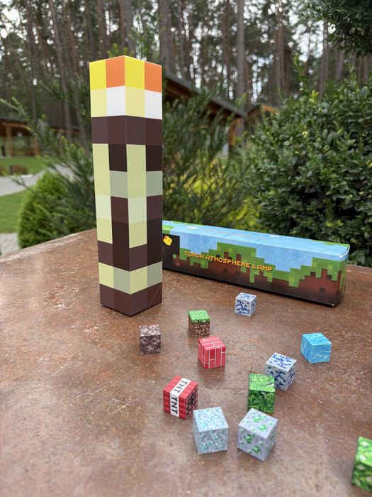 Нічник Майнкрафт. Факел. Minecraft.. світильник майнкрафт.