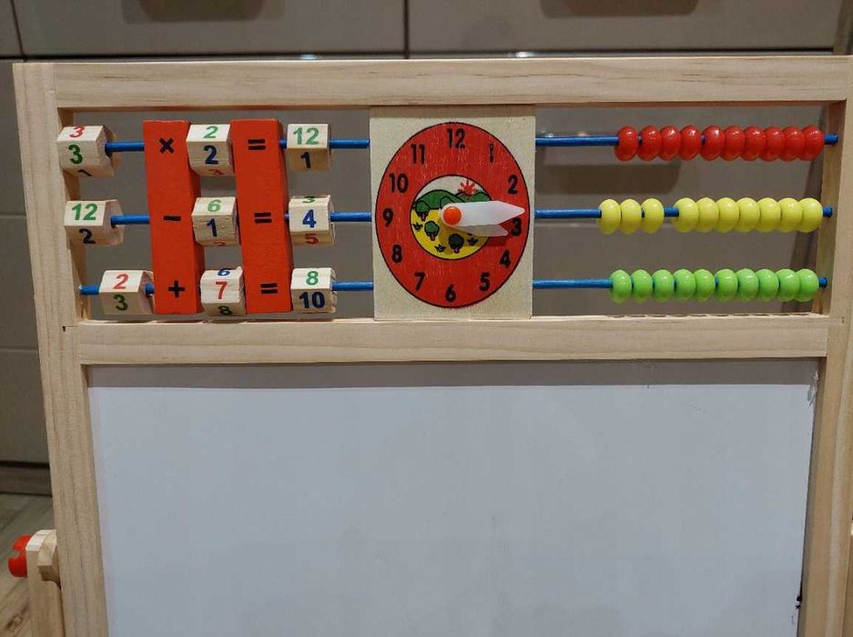 Mocna Dwustronna Tablica Kredowa Magnetyczna Dla Dzieci + Gratisy