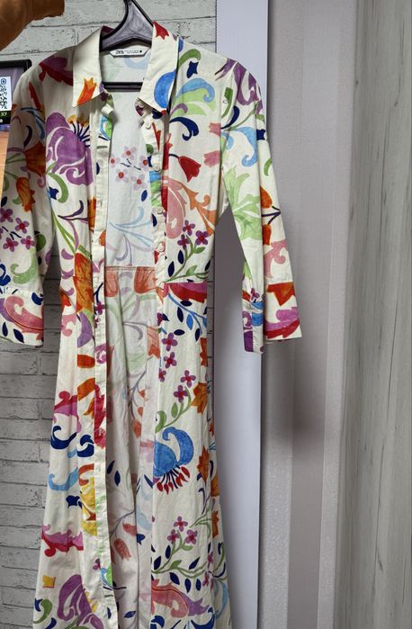 Сукня плаття максі zara бавовна