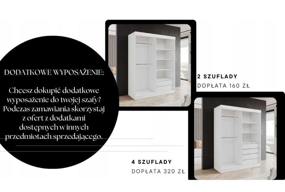 Szafa PEDRO od 100 do 180 cm! okazja !!