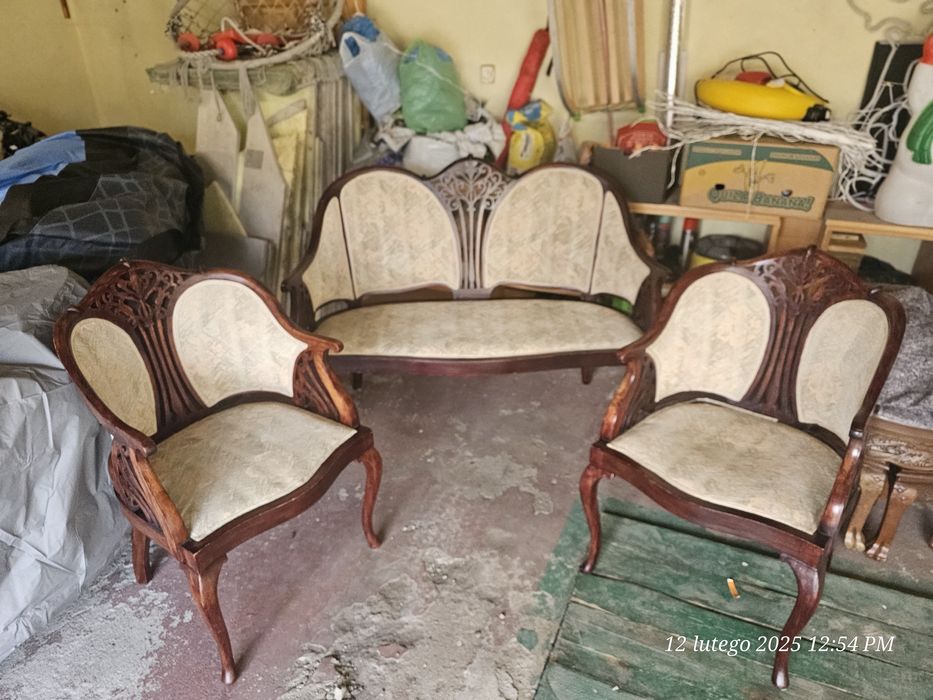 Antyczna Sofa z fotelami