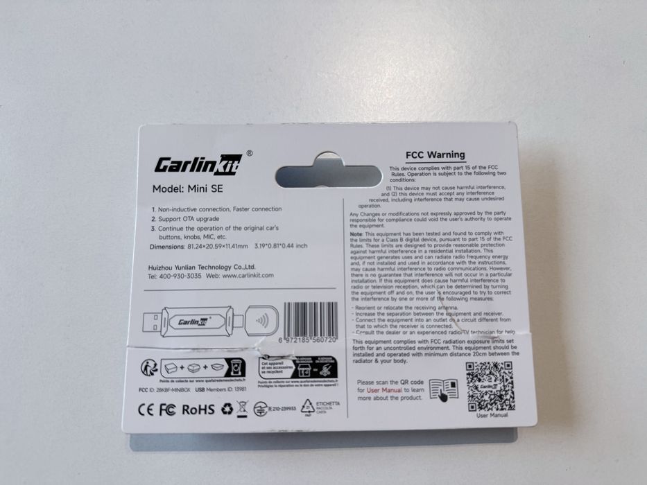CARLINKIT Mini SE Pro adapter CarPlay i Android Auto