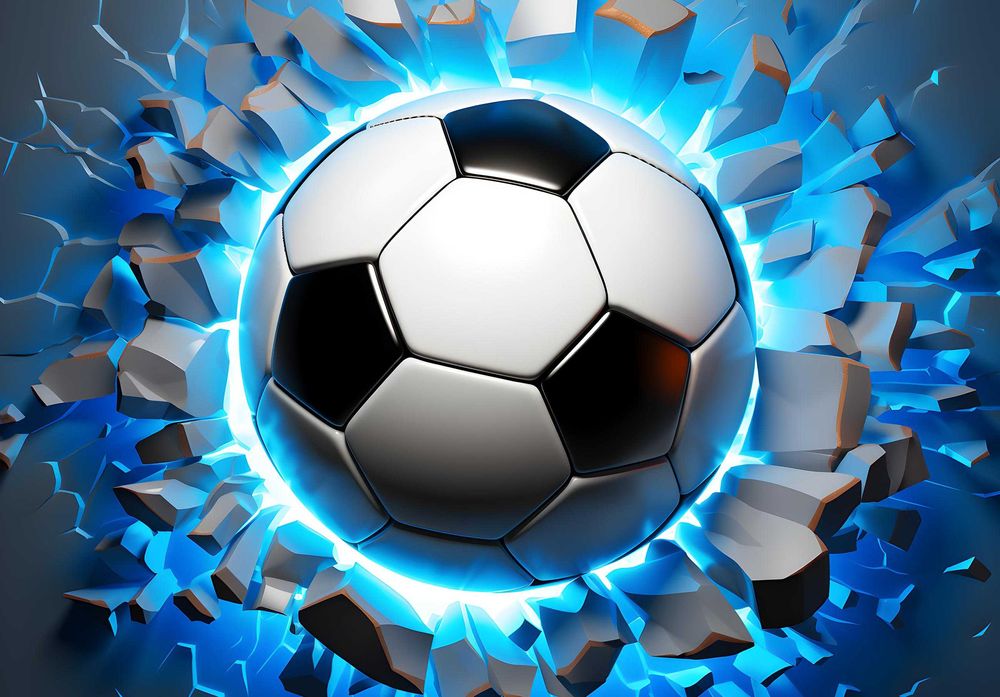 Fototapeta Młodzieżowa Piłka Sport Noga Mecz 3D Twój Rozmiar + KLEJ