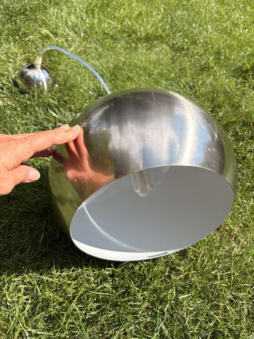 Lampa wiszaca kula srebrna