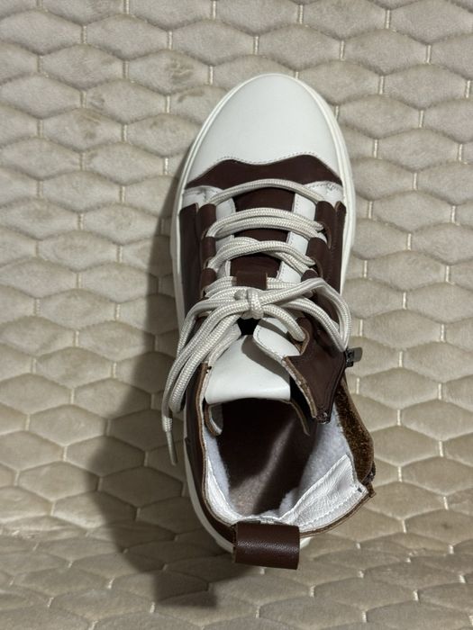 Шкіряні теплі кеди черевики