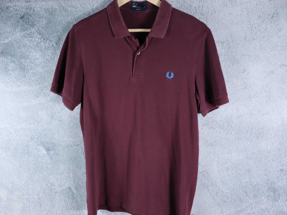 Fred Perry klasyczna męska koszulka polo t-shirt slim fit bordowa M