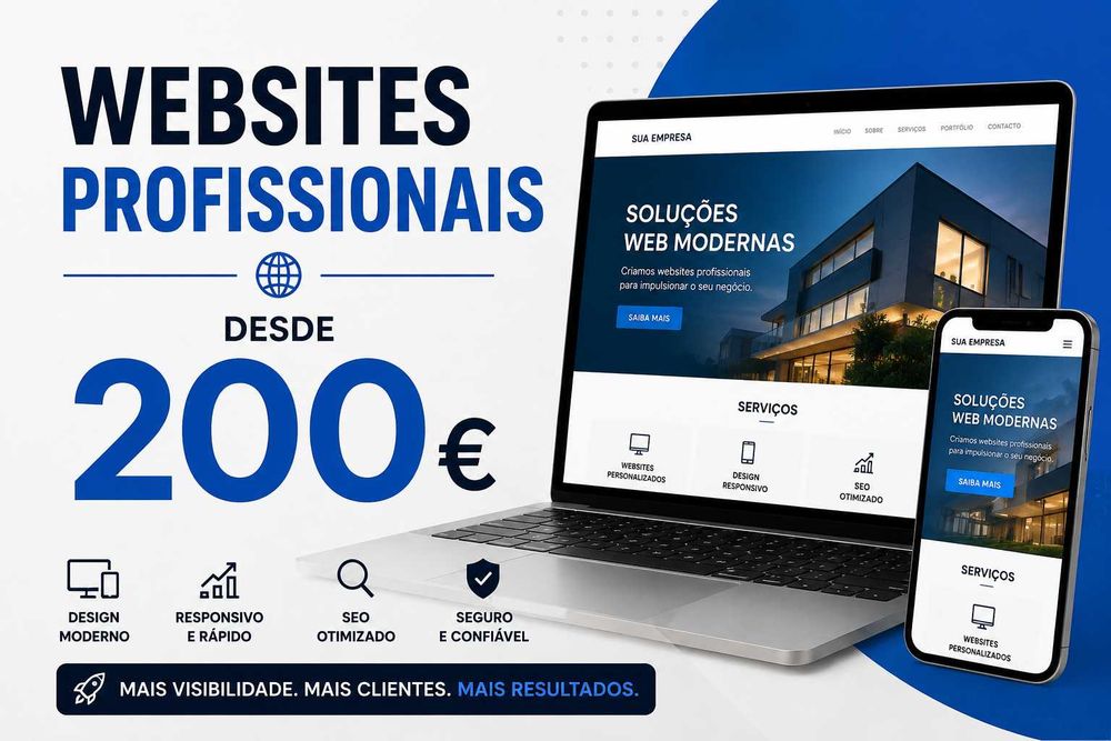 Criação de Websites Profissionais desde 200€ | Web Designer