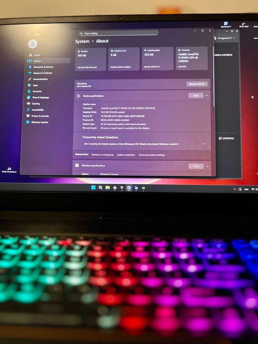 MSI GS75 Stealth 9SF i7 + RTX2070 8GB + 32 RAM - Gamingowe Laptop