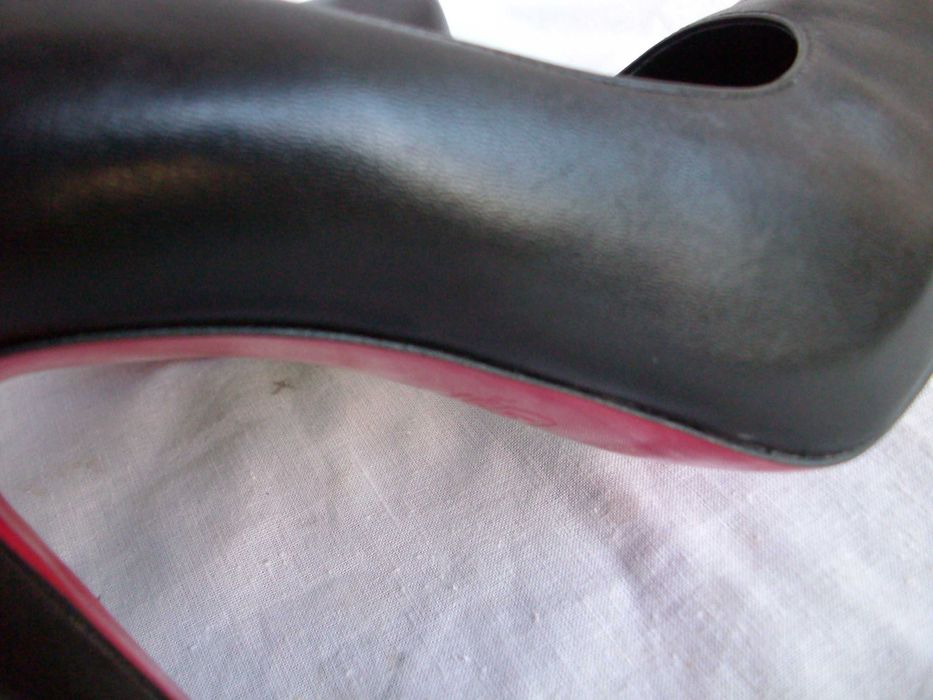 Baldowski skórzane szpilki platforma 40