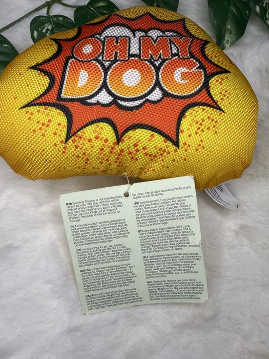 Żółta piszcząca zabawka dla psa