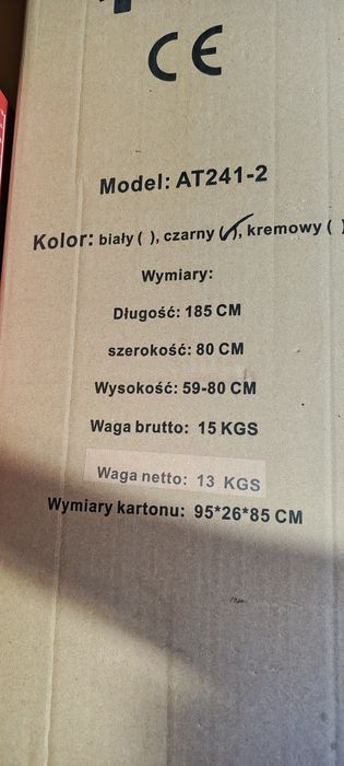Łóżko kosmetyczne, do masażu składane przenośne mobilne