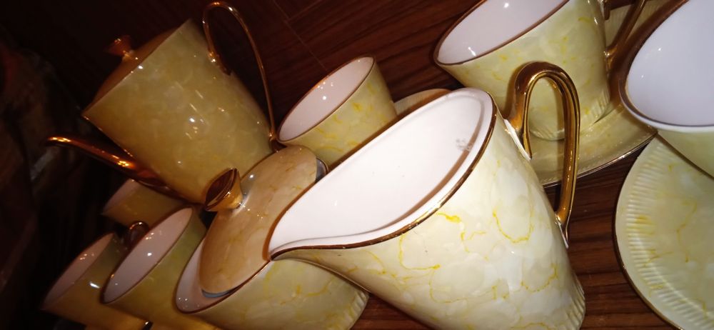 Serwis kawowy WŁOCŁAWEK z lat 70tych PRLu