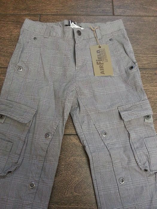 Брюки штаны кюлоты чиносы в клетку высокие широкие укороченые Airfield