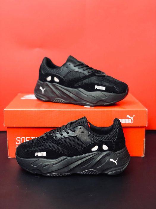 Женские черные кроссовки / Puma женськие / повседневные кроссовки / очень легкие / ортопедическая стелька / кросовки пума