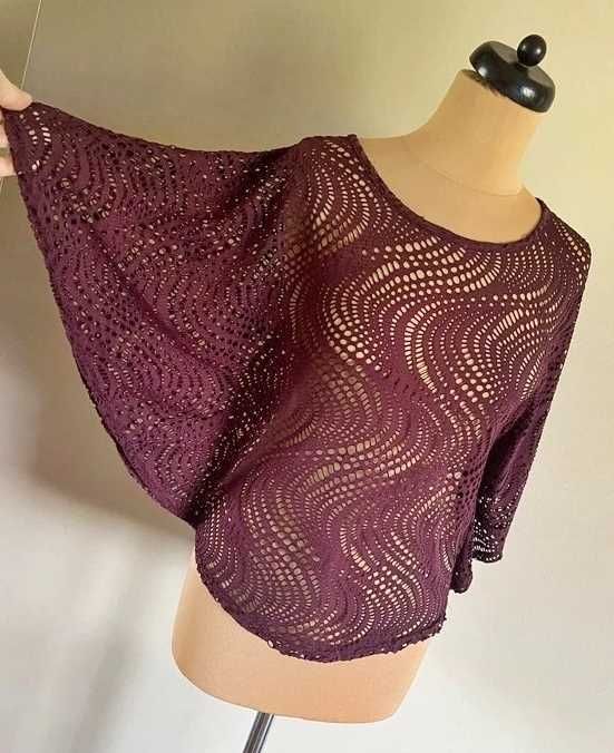 bluzka siateczka bordo s m