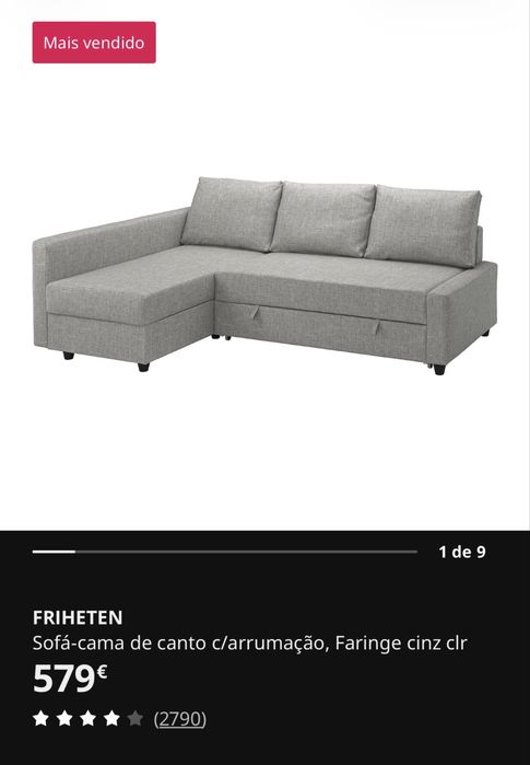 Sofá-cama de canto