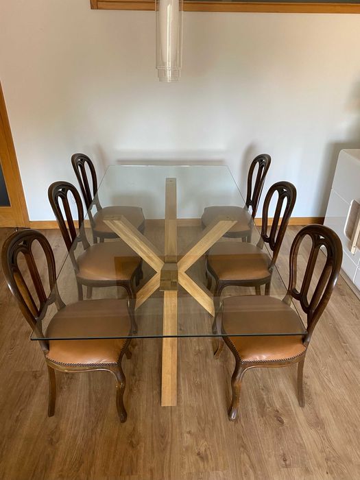 Conjunto de 6 cadeiras cerejeira