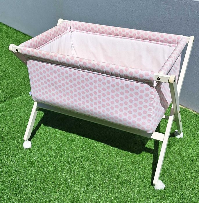 Berço de Bebé em Madeira com Rodas 75 x 47 cm (C x L) ZY