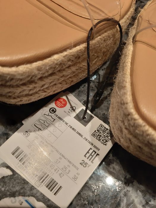 Buty Zara 39 juta przezroczysty lato klapki japonki buciki tkmaxx half