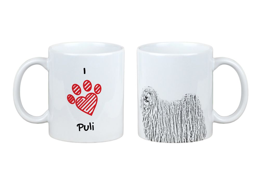 Puli kubek z psem I love Art-Dog