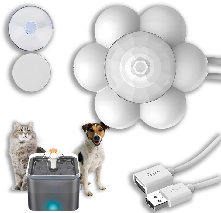 Fontanna Poidło dla Kota 2L Cicha Filtr+Zasilacz Czarna