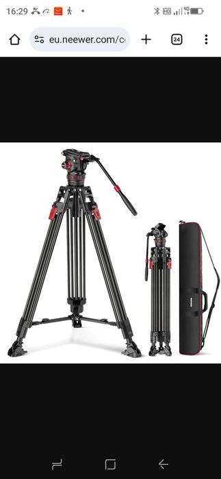 Statyw wideo NEEWER LL37 78" z włókna węglowego