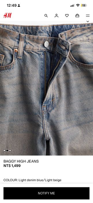 Джинси H&M baggy 44