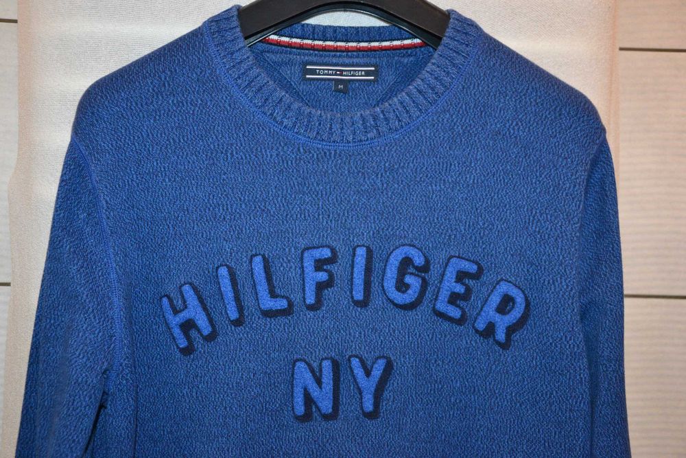 TOMMY HILFIGER NY Bluza Męska M Oryginalna Super Stan Sweter
