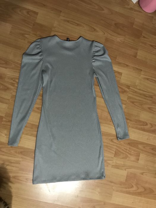 Sukienka mini szara/srebrna H&M M